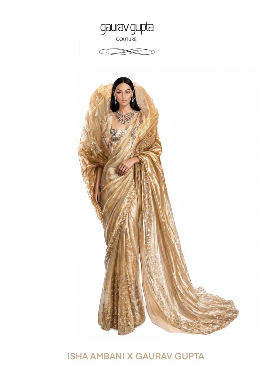 Image may contain Adult Person Wedding Formal Wear Clothing Dress and Sari