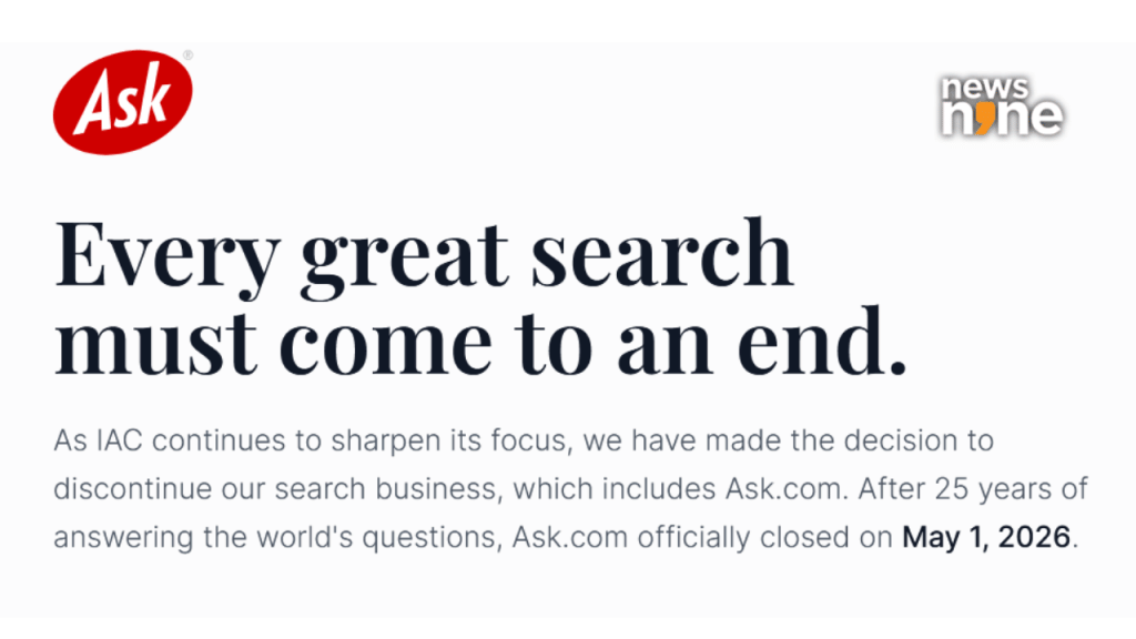 Ask.com officially shut down its search business on May 1, 2026, after 25 years. 